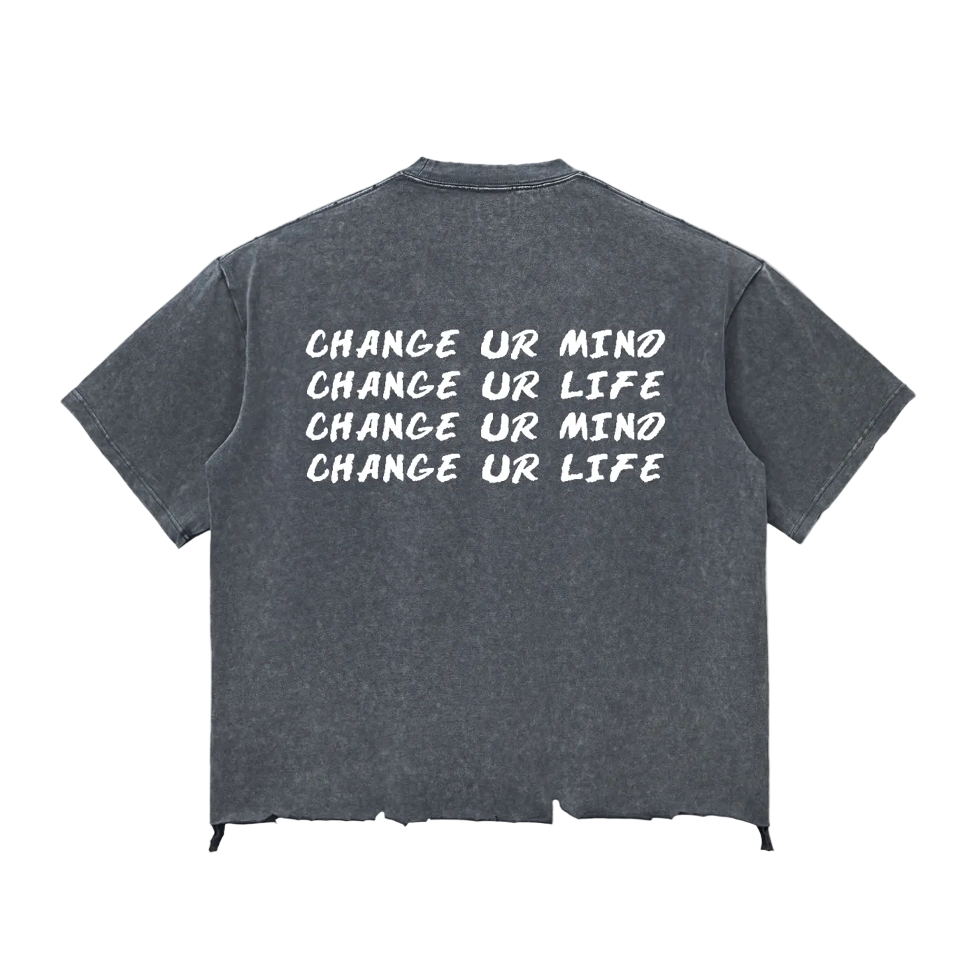 Washed Raw-Hem Box T
