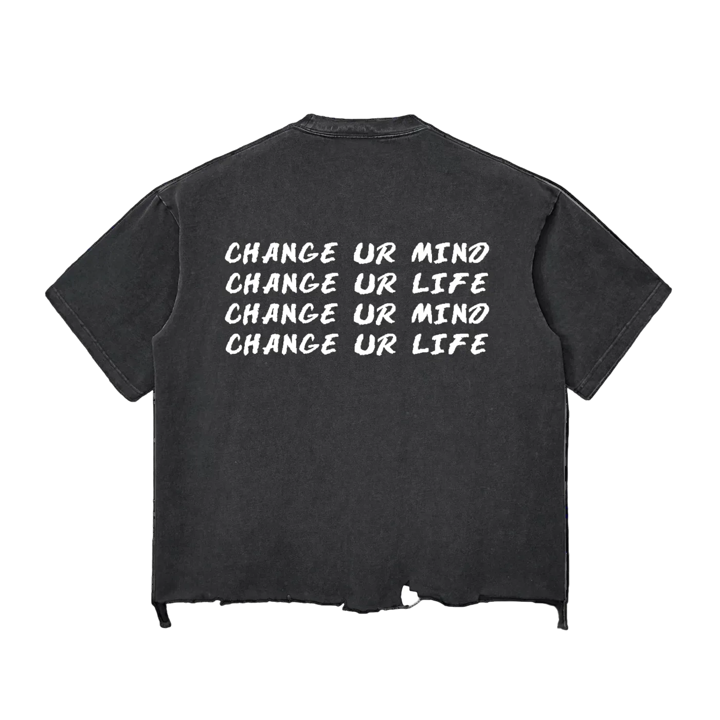 Washed Raw-Hem Box T